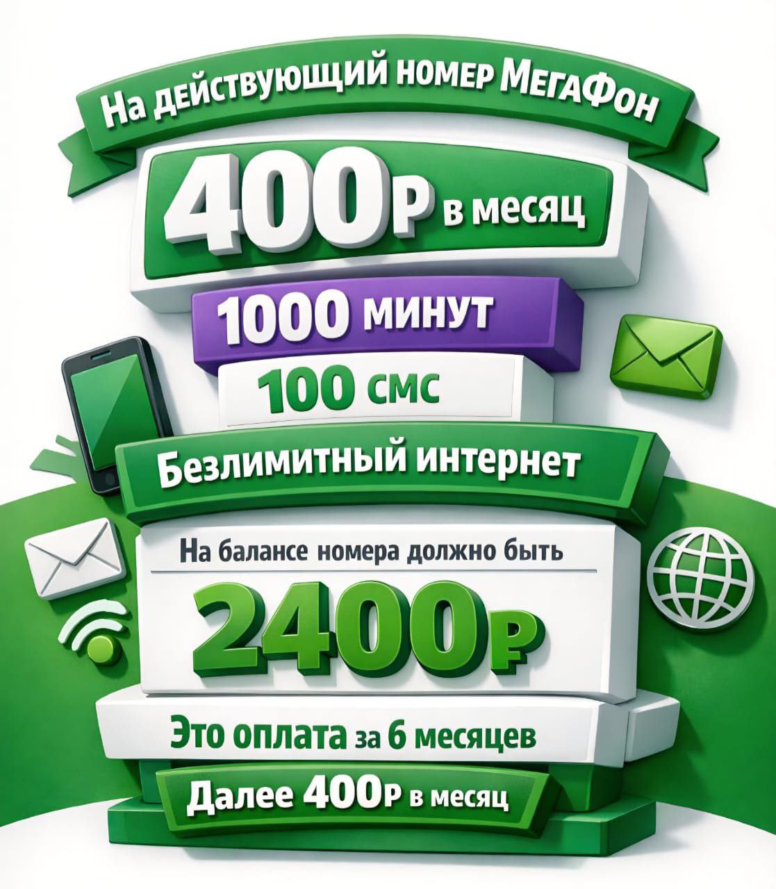 Мегафон Безлимит 400